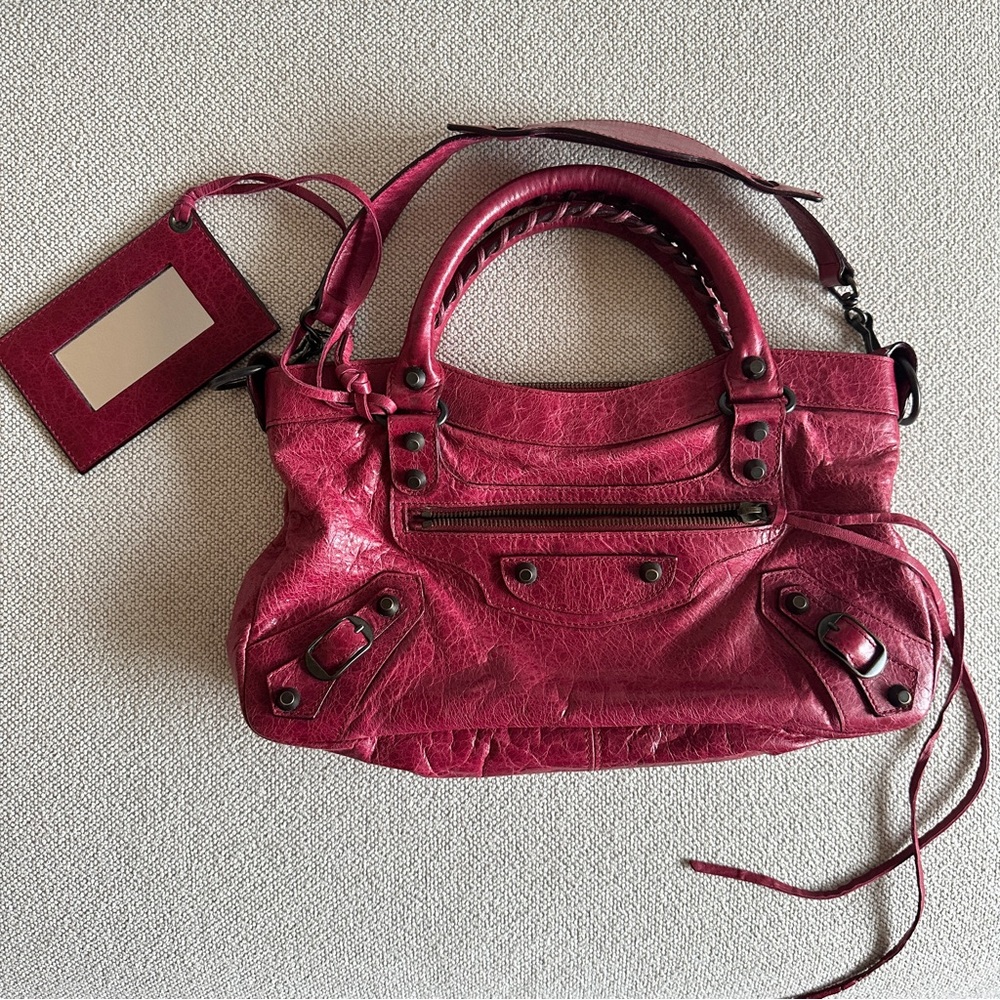 Balenciaga Burgundy first bag